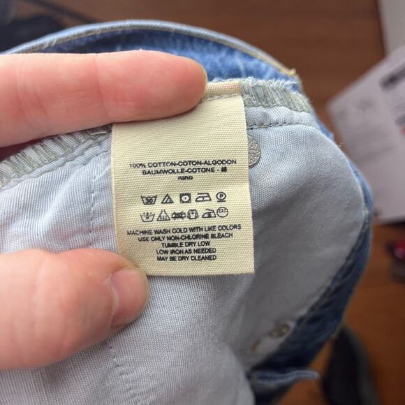 Free People Hallie Distressed Denim Jean Skirt Size 26 - Picture 4 of 5